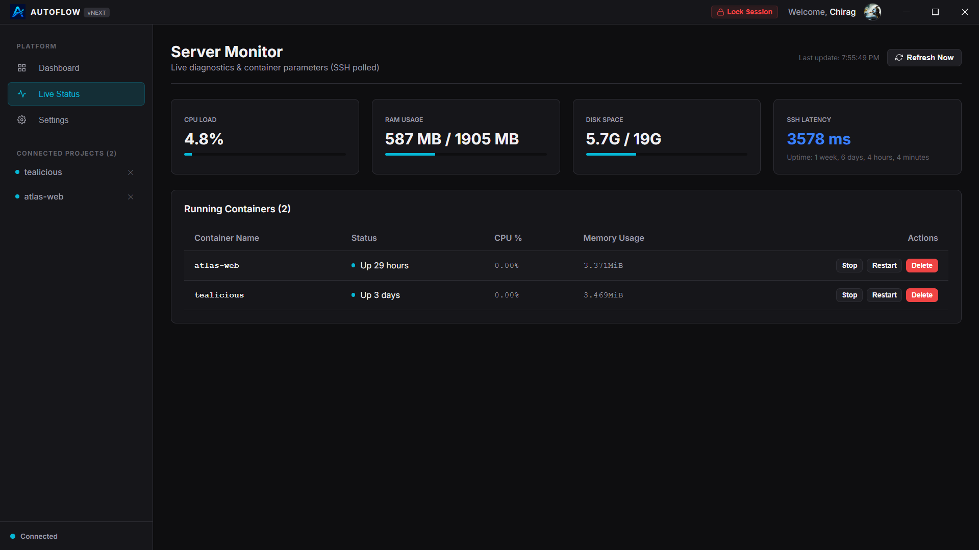 AutoFlow Live Monitor